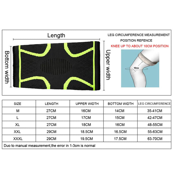 1PCS Fitness Running / Cycling compression Knee Support Braces